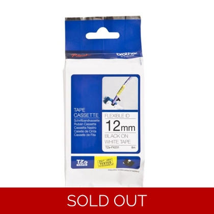 Brother Labelling Tape TZE-FX231 Black on White